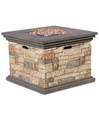 Noble House - Esten Square Fire Pit, Quick Ship