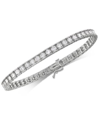 Macy's - Diamond Tennis Bracelet (4 ct. t.w.) in 10k White Gold