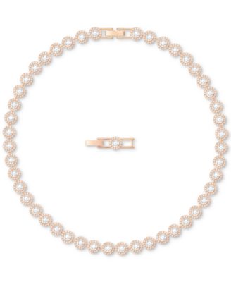 Swarovski - Rose Gold-Tone Crystal Halo All-Around Collar Necklace