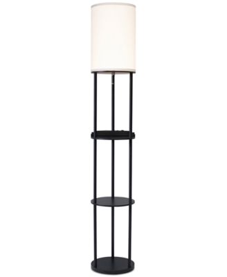Adesso - Charging Station Shelf Floor Lamp