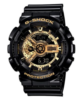 G-Shock - Men's Analog Digital Black Resin Strap Watch GA110GB-1A