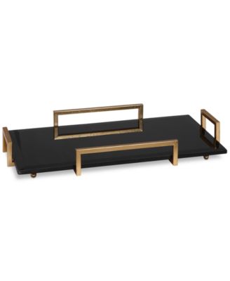Uttermost - Ettore Black Glass Tray
